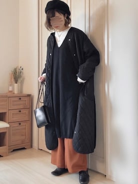 「Libra Cue（リブラ キュー）のアイテム（その他アウター）」を使った、𝚍𝚊𝚛𝚊.さん（レディース・163cm）の冬コーディネート