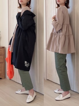 「アンブルネージュ」｜「アイテム（その他アウター）」を使った、𝚍𝚊𝚛𝚊.さん（レディース・163cm）の春コーディネート