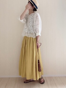 𝚍𝚊𝚛𝚊.さん（レディース・163cm）の夏コーディネート