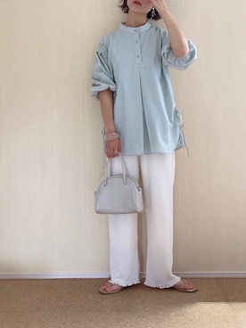 「アンブルネージュ」｜「アイテム（アクセサリー）」を使った、𝚍𝚊𝚛𝚊.さん（レディース・163cm）の夏コーディネート