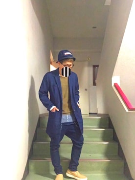 「NANO universe（ナノユニバース）のアイテム（モカシン/デッキシューズ）」を使った、taishiさん（メンズ・170cm）の春コーディネート