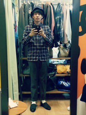 「Paul Smith COLLECTION（ポールスミスコレクション）のアイテム（ステンカラーコート）」を使った、かずきさん（メンズ・173cm）の冬コーディネート