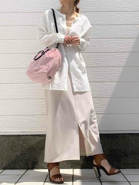 「3wayバッグ」｜Q♥Officialさん（レディース・155cm）の春コーディネート