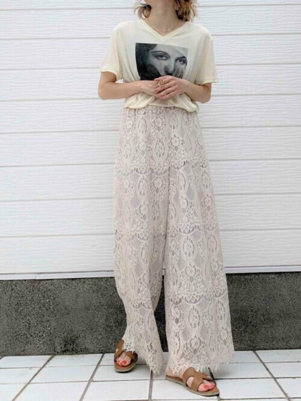 Q（キュー）の「スカラレースワイドパンツ（その他パンツ）」 - WEAR