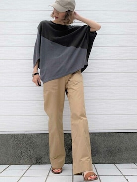 「CELINE」｜「アイテム（キャップ）」を使った、Q♥Officialさん（レディース・155cm）の夏コーディネート
