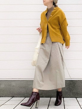 「CELINE（セリーヌ）のアイテム（ブーツ）」を使った、Q♥Officialさん（レディース・155cm）の秋コーディネート