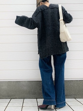 「CELINE（セリーヌ）のアイテム（ブーツ）」を使った、Q♥Officialさん（レディース・155cm）の秋コーディネート