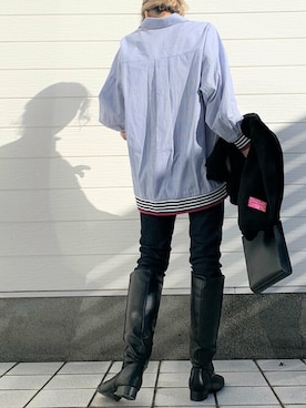 「Casselini（キャセリーニ）のアイテム（ブーツ）」を使った、Q♥Officialさん（レディース・155cm）の冬コーディネート