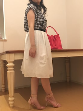 「DRWCYS（ドロシーズ）のアイテム（サンダル）」を使った、KKさん（レディース・153cm）の春コーディネート