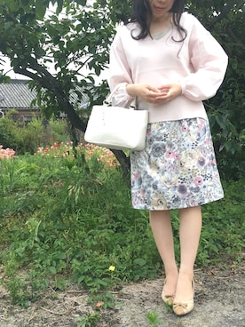 「CLATHAS（クレイサス）のアイテム（ハンドバッグ）」を使った、KKさん（レディース・153cm）の夏コーディネート