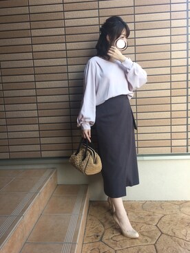 「AVAN LILY（アヴァンリリィ）のアイテム（アクセサリー）」を使った、KKさん（レディース・153cm）の春コーディネート