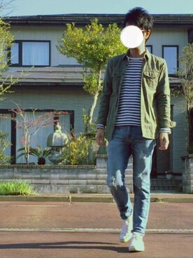 「CONVERSE（コンバース）のCONVERSE CVS ALLSTAR OX（スニーカー）」を使った、solÅtioさん（メンズ・170cm）の春コーディネート