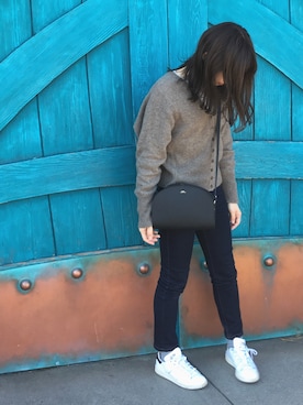 「A.P.C.（アーペーセー）のsac demi-lune 18PC（ショルダーバッグ）」を使った、k☺︎さん（レディース・154cm）の冬コーディネート