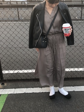 「A.P.C.（アーペーセー）のsac demi-lune 18PC（ショルダーバッグ）」を使った、k☺︎さん（レディース・155cm）の秋コーディネート