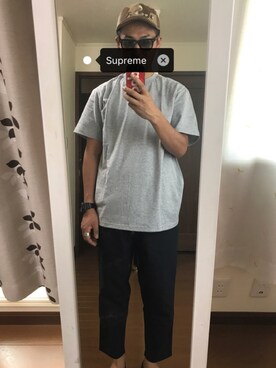 「Champion（チャンピオン）のアイテム（チノパンツ）」を使った、KZTFR@m.jpさん（メンズ・173cm）の秋コーディネート
