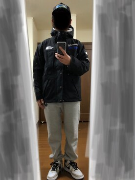 「airforce1」｜「アイテム（マウンテンパーカー）」を使った、KZTFR@m.jpさん（メンズ・173cm）の冬コーディネート