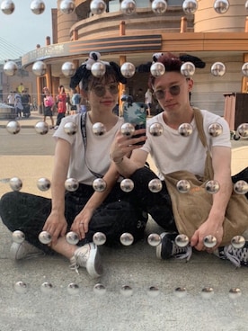 「CONVERSE（コンバース）のCONVERSE コンバース ALL STAR OX オールスター オックス（スニーカー、ホワイト系）」を使った、Annaさん（レディース・156cm）の夏コーディネート