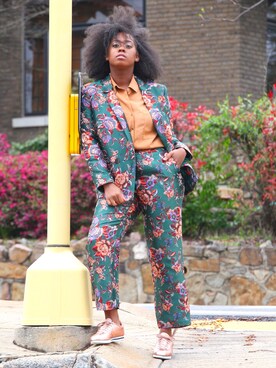 「asos（エイソス）のアイテム（フォーマルスーツ/小物）」を使った、Kitaenさん（レディース・170cm）の春コーディネート