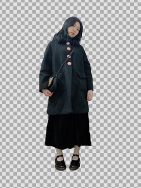 「可爱」｜糖豆豆さん（レディース・167cm）の冬コーディネート