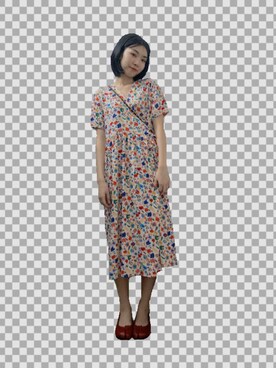 「日常」｜「アイテム（ワンピース/ドレス）」を使った、糖豆豆さん（レディース・167cm）の春コーディネート