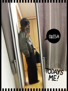 「CLANE（クラネ）のアイテム（MA-1）」を使った、Orisattiさん（レディース・160cm）の冬コーディネート