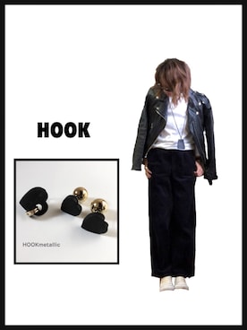 「シンプルおしゃれが好き」｜「アイテム（ライダースジャケット）」を使った、Orisattiさん（レディース・160cm）の秋コーディネート