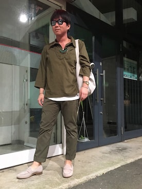 「417 EDIFICE（フォーワンセブンエディフィス）のアイテム（ローファー）」を使った、ken_hさん（メンズ・162cm）の春コーディネート
