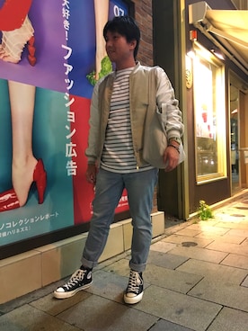 「EDIFICE（エディフィス）のアイテム（ブルゾン）」を使った、ken_hさん（メンズ・162cm）の夏コーディネート