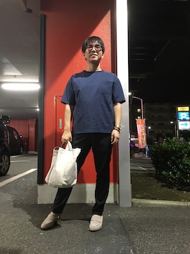 「417 EDIFICE（フォーワンセブンエディフィス）のアイテム（ローファー）」を使った、ken_hさん（メンズ・162cm）の夏コーディネート