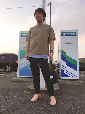 「417 EDIFICE（フォーワンセブンエディフィス）のアイテム（スリッポン）」を使った、ken_hさん（メンズ・162cm）の夏コーディネート