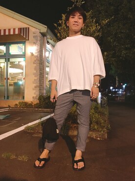 「417 EDIFICE（フォーワンセブンエディフィス）のアイテム（スラックス）」を使った、ken_hさん（メンズ・162cm）の夏コーディネート