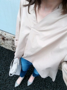 「スネーク柄」｜「アイテム（パンプス）」を使った、Y☆さん（レディース・163cm）の秋コーディネート