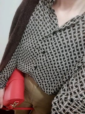 「ブラウンニット」｜「アイテム（チノパンツ）」を使った、Y☆さん（レディース・163cm）の秋コーディネート