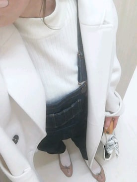 「SLY（スライ）のアイテム（サロペット/オーバーオール）」を使った、Y☆さん（レディース・163cm）の冬コーディネート