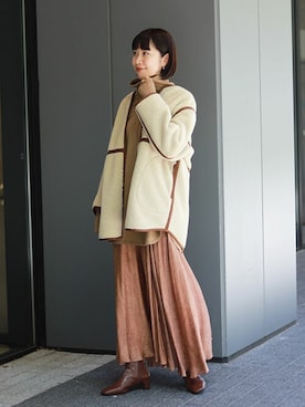 「ミックススタイル」｜「アイテム（ブルゾン）」を使った、sakurakoさん（レディース・165cm）の秋コーディネート