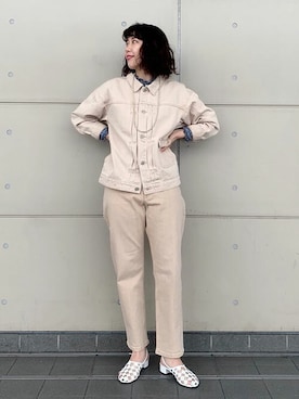 「スローブイエナ」｜「アイテム（デニムジャケット）」を使った、sakurakoさん（レディース・165cm）の冬コーディネート