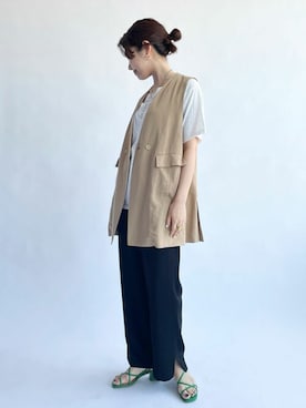 「スローブイエナ」｜「アイテム（その他アウター）」を使った、sakurakoさん（レディース・165cm）の春コーディネート