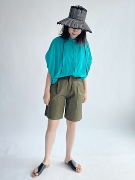 「スローブイエナ」｜「アイテム（帽子）」を使った、sakurakoさん（レディース・165cm）の夏コーディネート