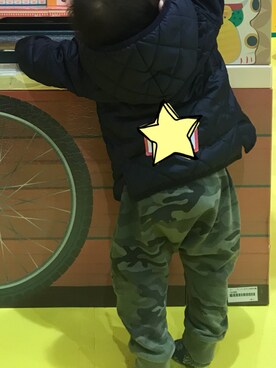 「無印良品（ムジルシリョウヒン）のアイテム（ジャケット/アウター）」を使った、またはつさん（キッズ・80cm）の春コーディネート