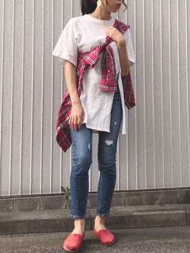 「バーバリー」｜「アイテム（スリッポン）」を使った、◆ 𝕐 𝕌 𝕂 𝕀 ◇さん（レディース・156cm）の秋コーディネート