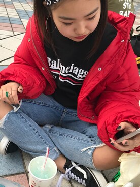 ANRI☺︎さん（レディース・153cm）の冬コーディネート