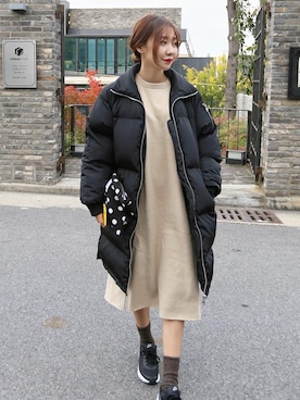 「スウェットワンピース」｜DAILYABOUTさん（レディース・164cm）の冬コーディネート