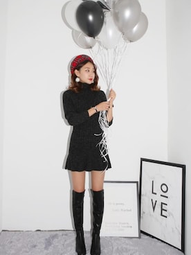 「アイテム（ブーティ）」を使った、DAILYABOUTさん（レディース・164cm）の冬コーディネート