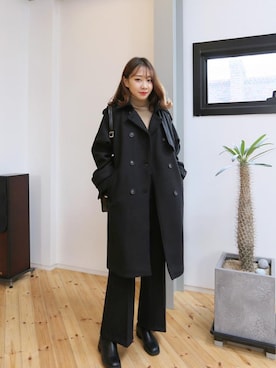 「スラックスパンツ」｜DAILYABOUTさん（レディース・164cm）の冬コーディネート