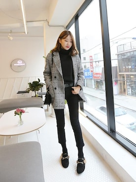 「アイテム（チェスターコート）」を使った、DAILYABOUTさん（レディース・164cm）の冬コーディネート
