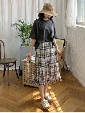 「Dailyabout（デイリーアバウト）のアイテム」を使った、DAILYABOUTさん（レディース・166cm）の春コーディネート