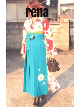 「GLOBAL WORK（グローバルワーク）のチェーンショルダークラッチ（バッグ、ブラック系）」を使った、ｒｅｎａさん（レディース・164cm）の春コーディネート