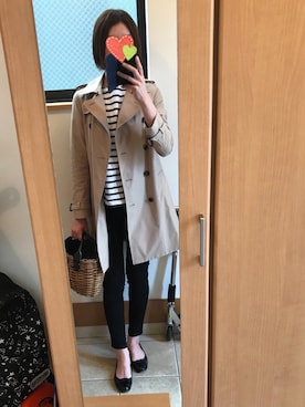 「STUDIOUS（ステュディオス）のアイテム（トレンチコート）」を使った、sea0818さん（レディース・168cm）の春コーディネート