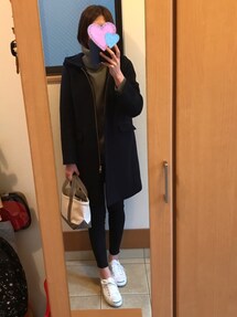 ☆人気☆イエナ　IENA 二重織りシャルムフードコクーンコート　ブラック　40 IENA イエナ】二重織りシャルムフードコクーンコート◇[品番