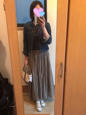 「FRAMeWORK（フレームワーク）のアイテム（デニムジャケット）」を使った、sea0818さん（レディース・168cm）の春コーディネート